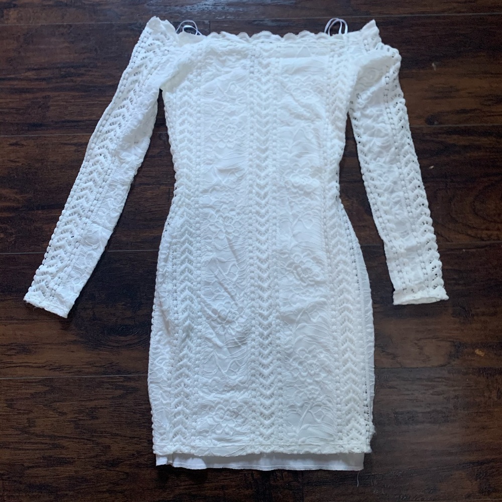 windsor white bodycon dress
